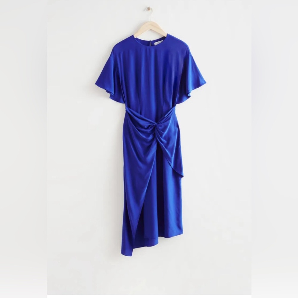 & OTHER STORIES Asymmetric Knot Detail Dress